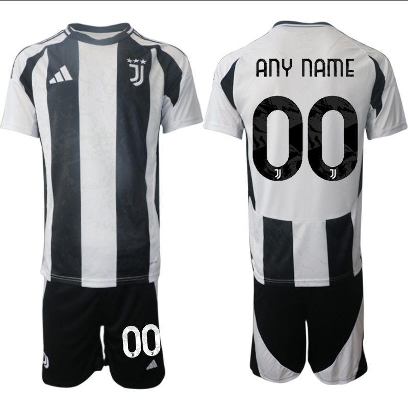 Men 2024-2025 Club Juventus home Black Customized Soccer Jersey->barcelona jersey->Soccer Club Jersey